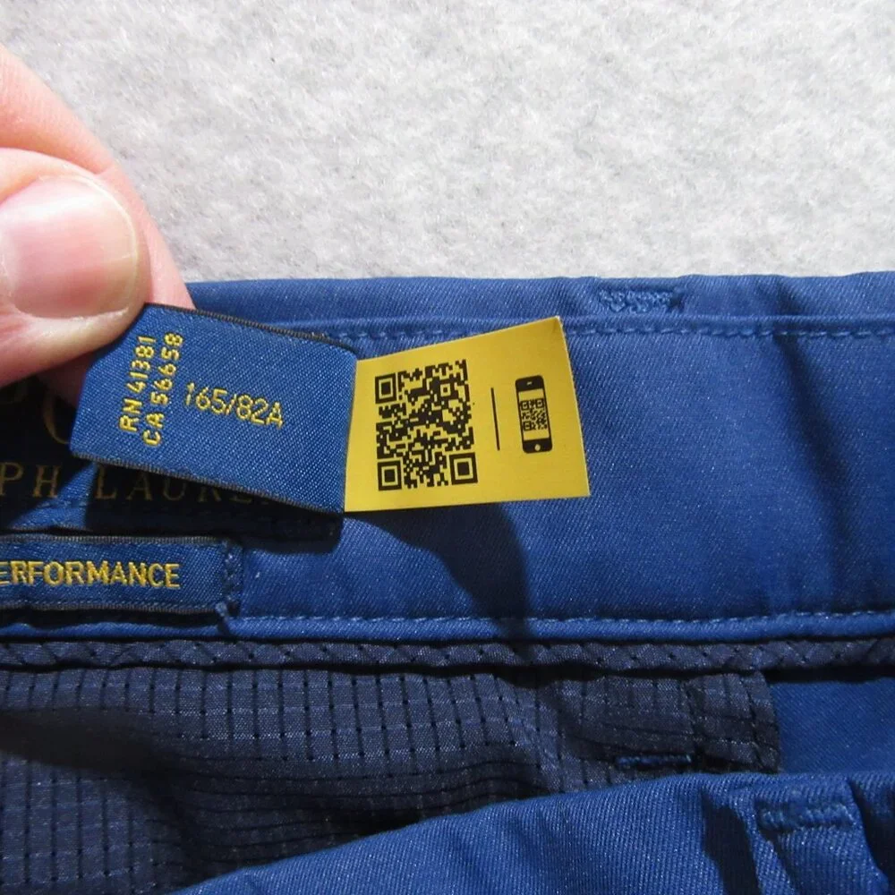 Polo Ralph Lauren Performance Chino‎ Pants 32x30 Blue Stretch Flat Front Golf
